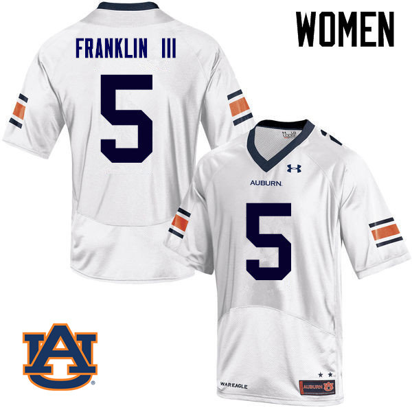 Women Auburn Tigers #5 John Franklin III College Football Jerseys Sale-White